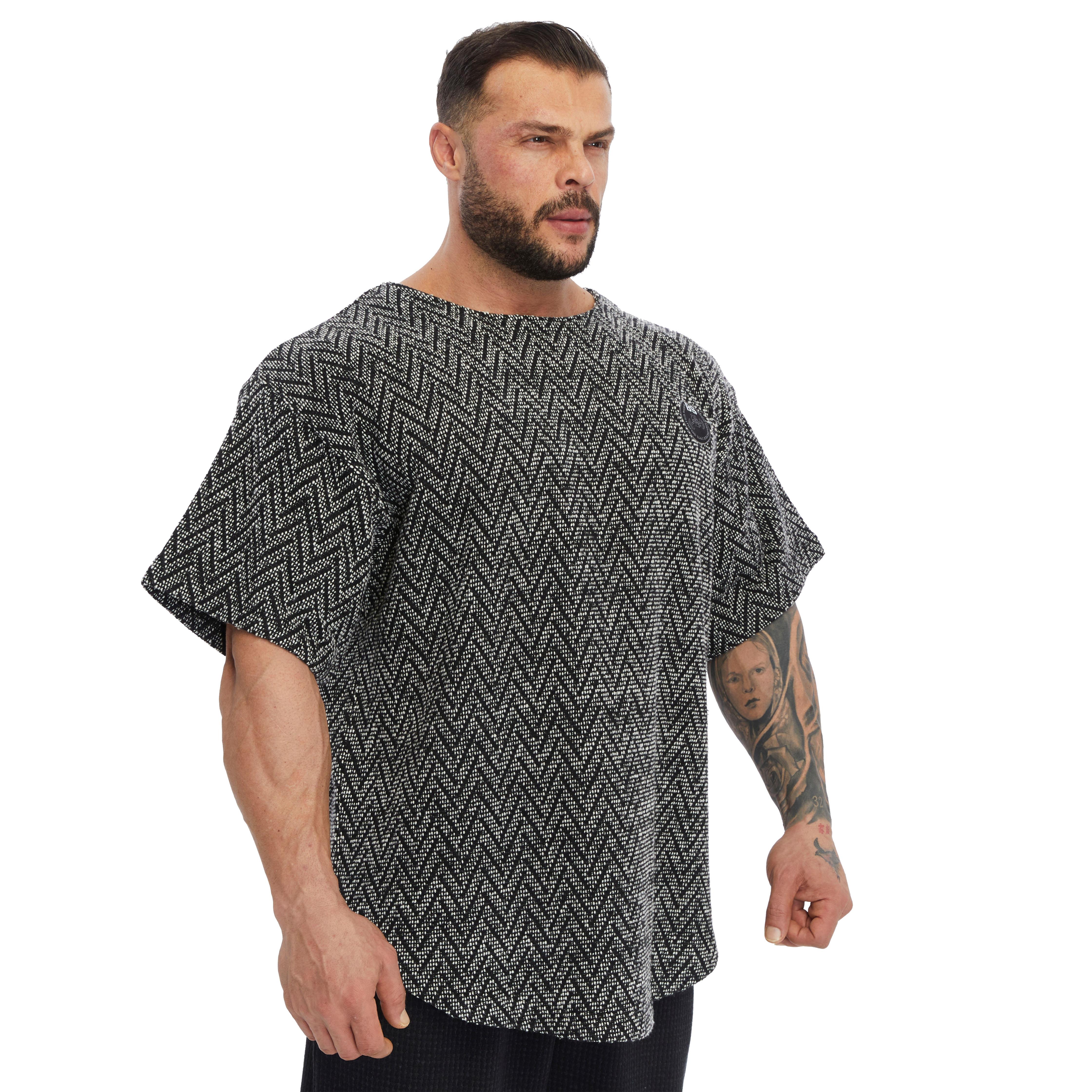 Mens Oversize T-shirt Textured Cotton Rag Top