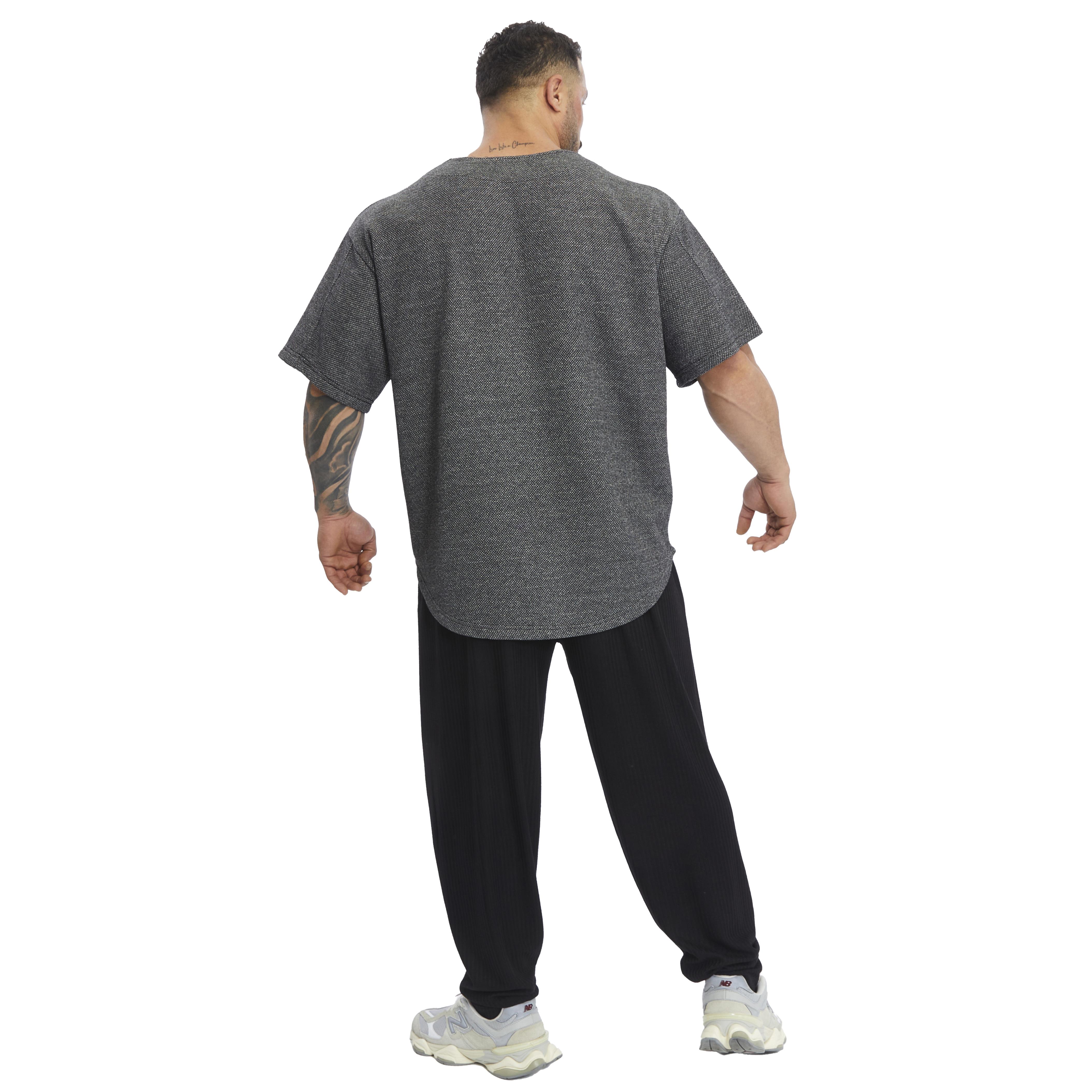 Mens Oversize T-shirt Textured Thick Fabric Rag Top