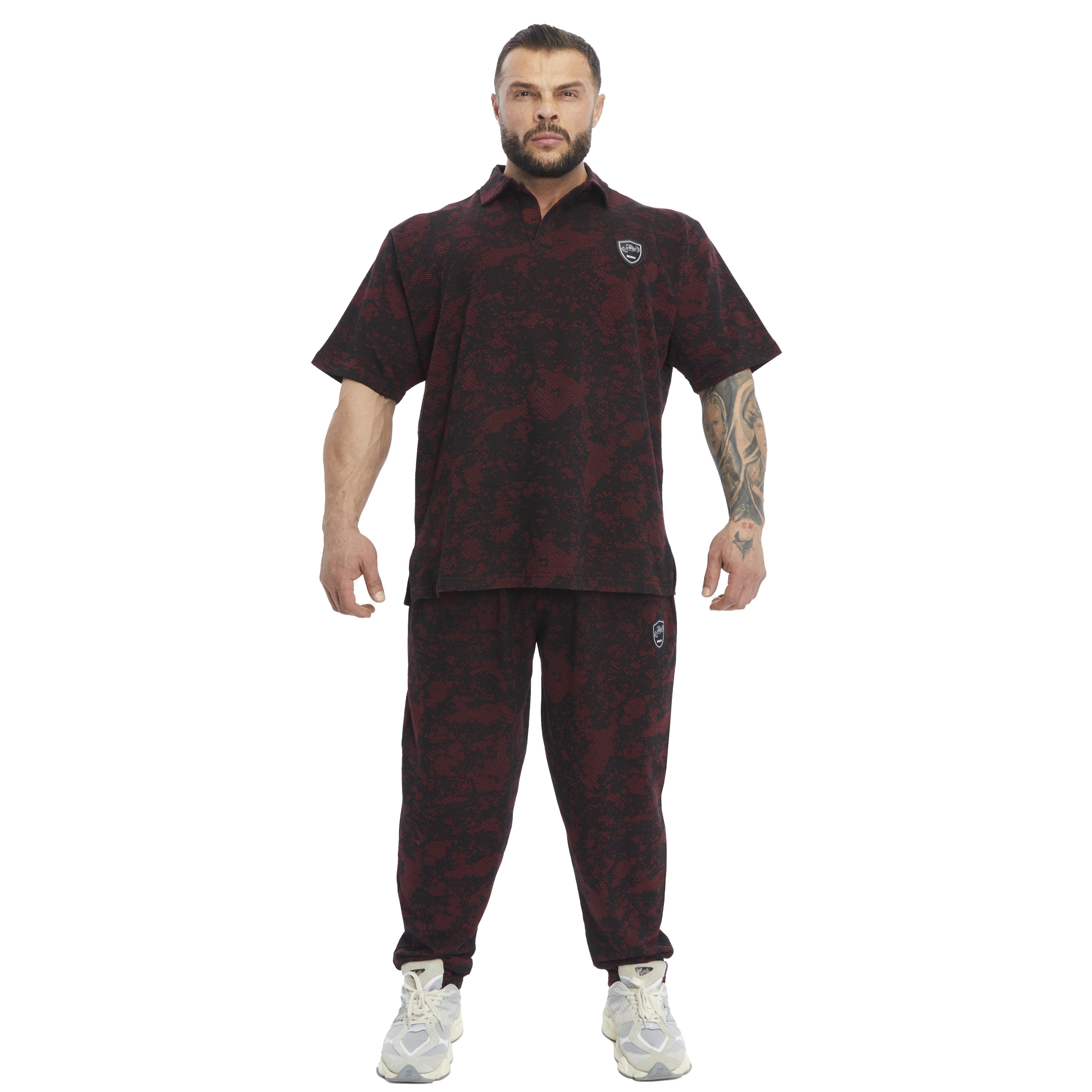 Mens Oversize Technic Camo Polo T-shirt