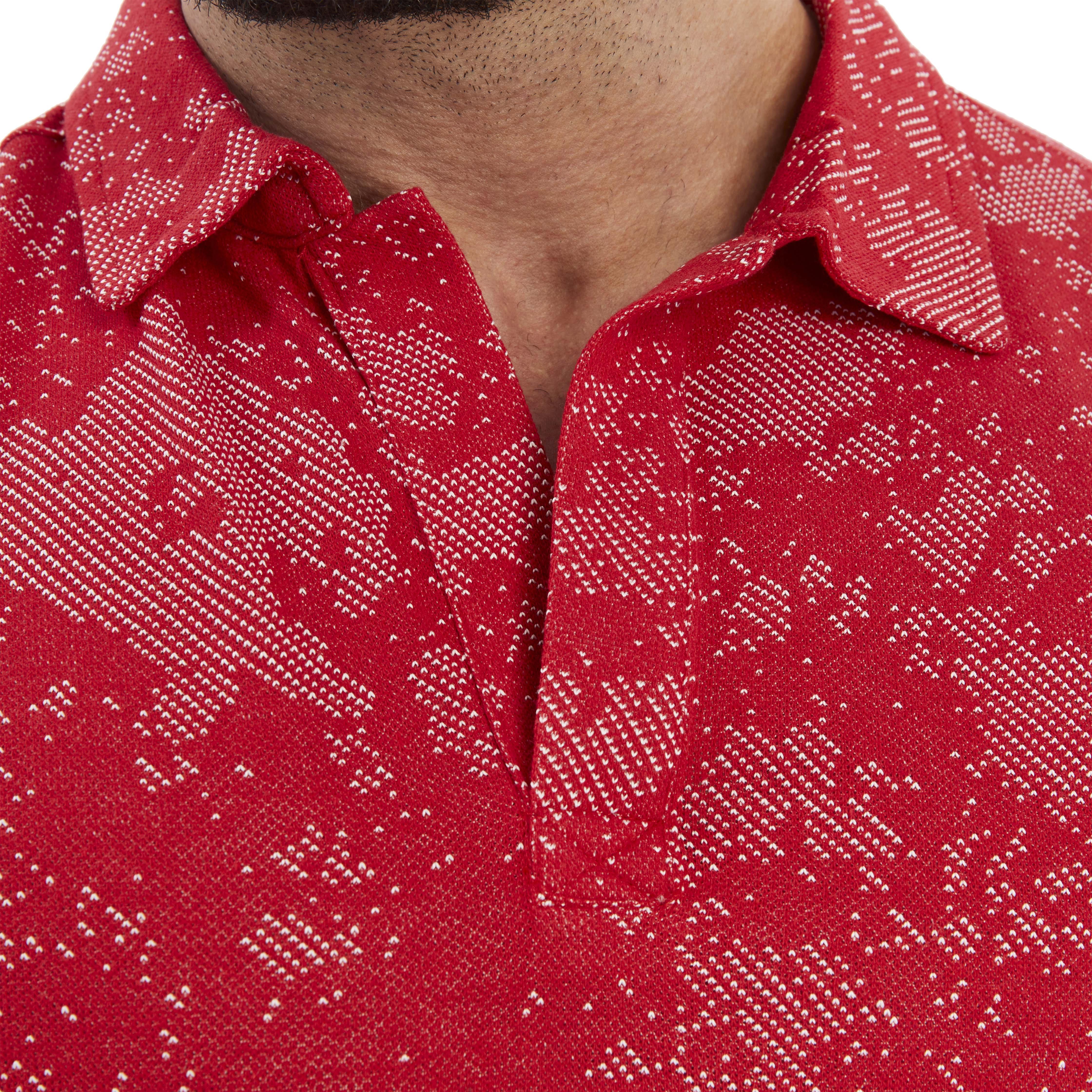 Mens Oversize Technic Camo Polo T-shirt