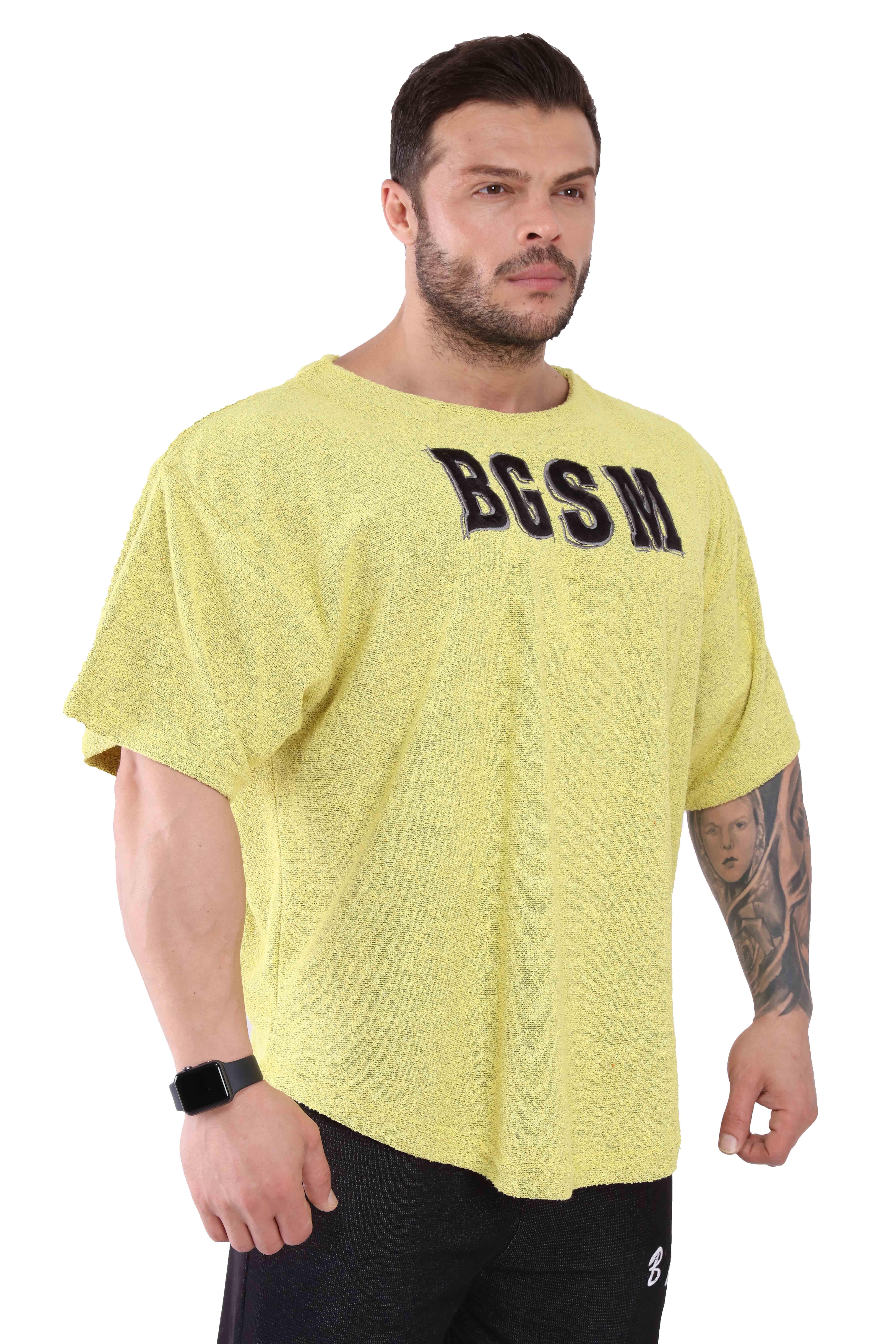 Mens Oversize Towel Textured Rag Top T-shirt
