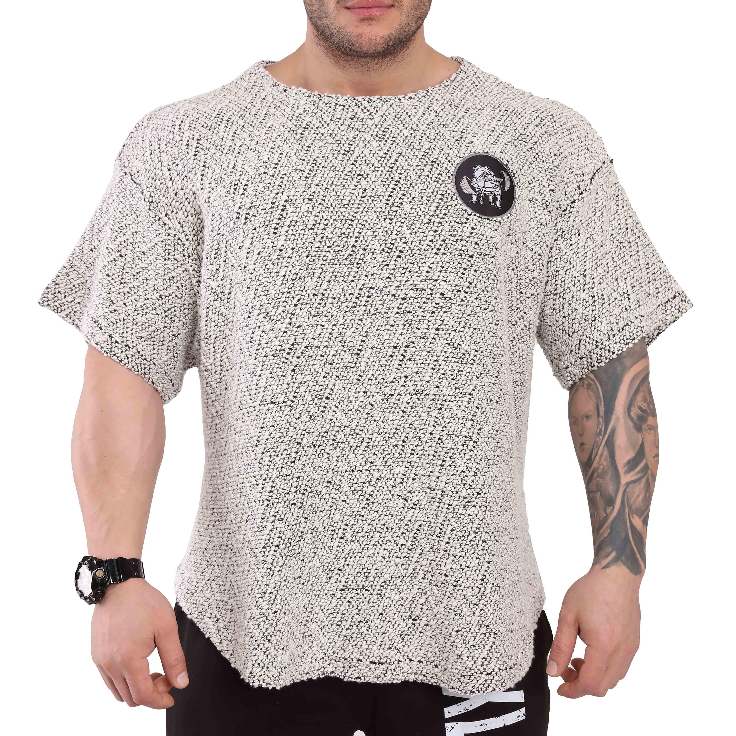 Mens Oversize Towel Textured Rag Top T-shirt