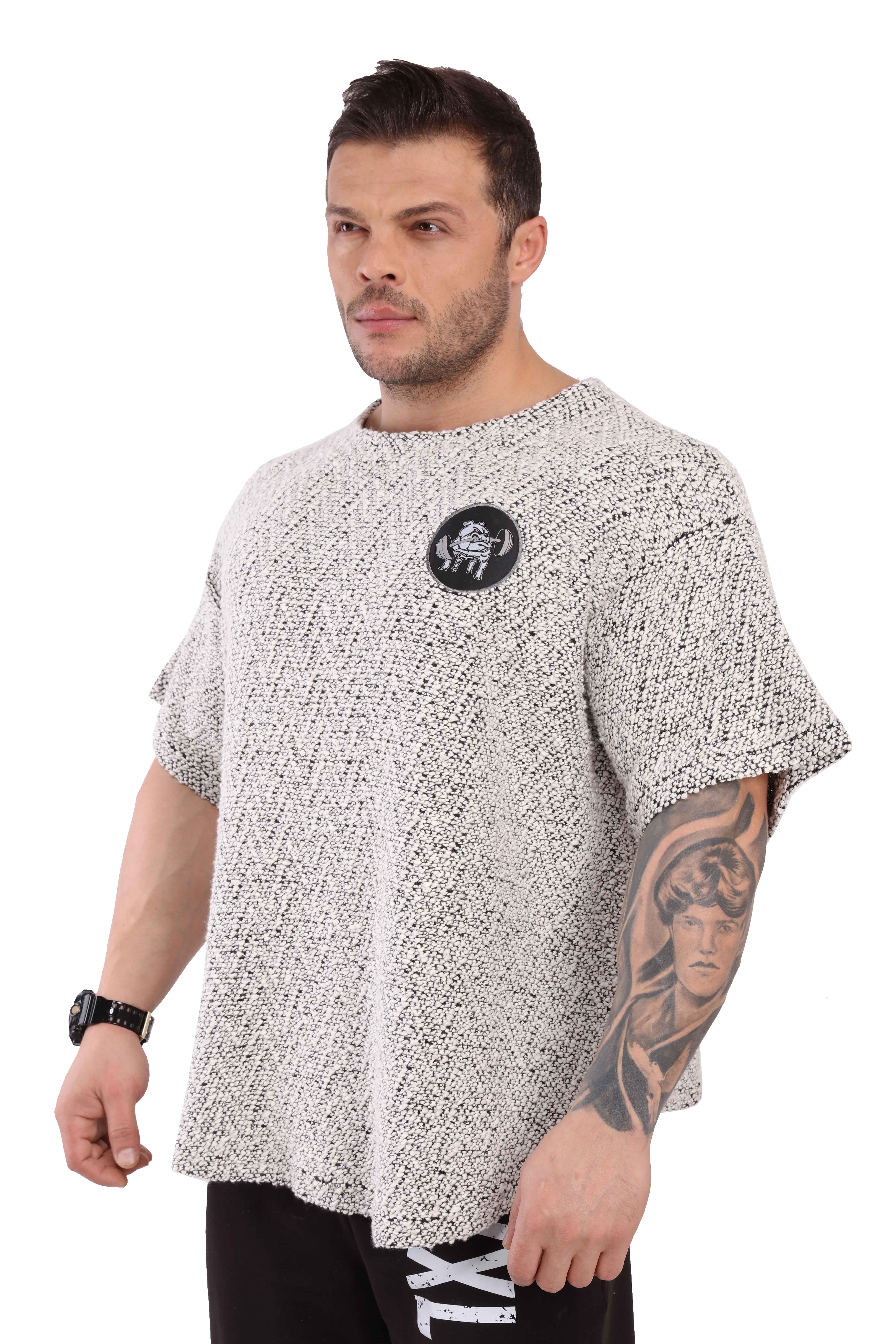 Mens Oversize Towel Textured Rag Top T-shirt