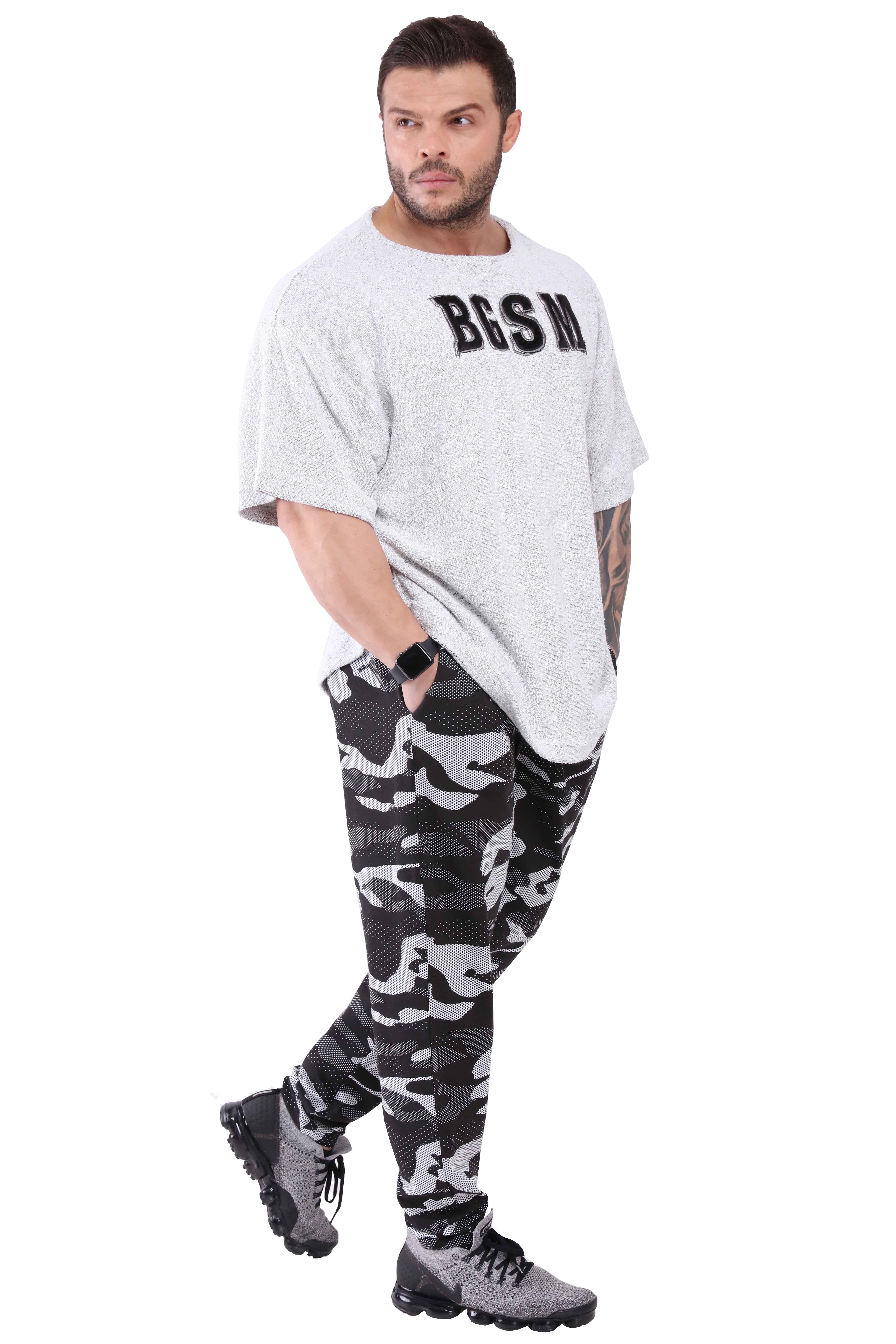 Mens Oversize Towel Textured Rag Top T-shirt