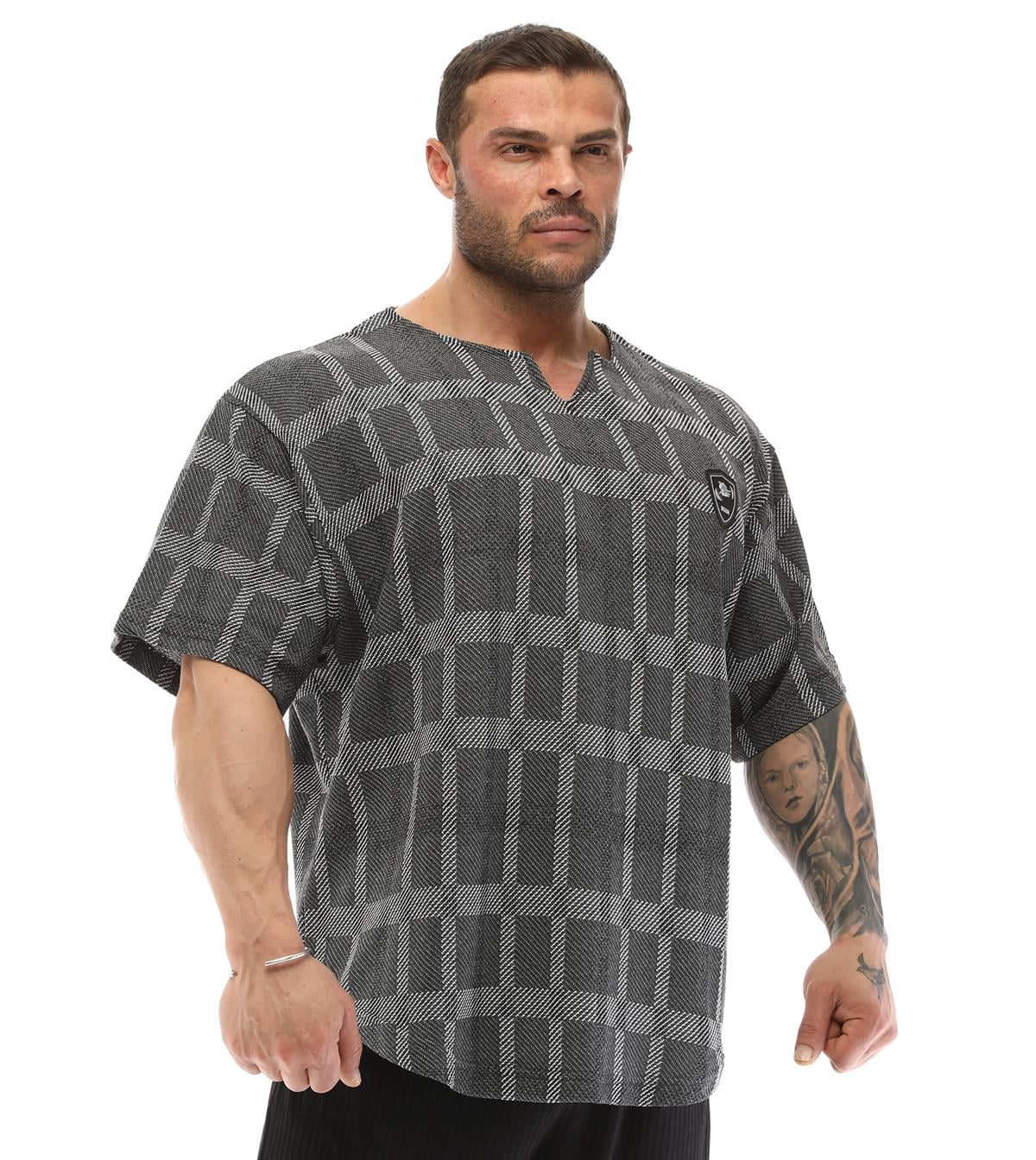Mens Plaid Oversize Rag Top T-shirt