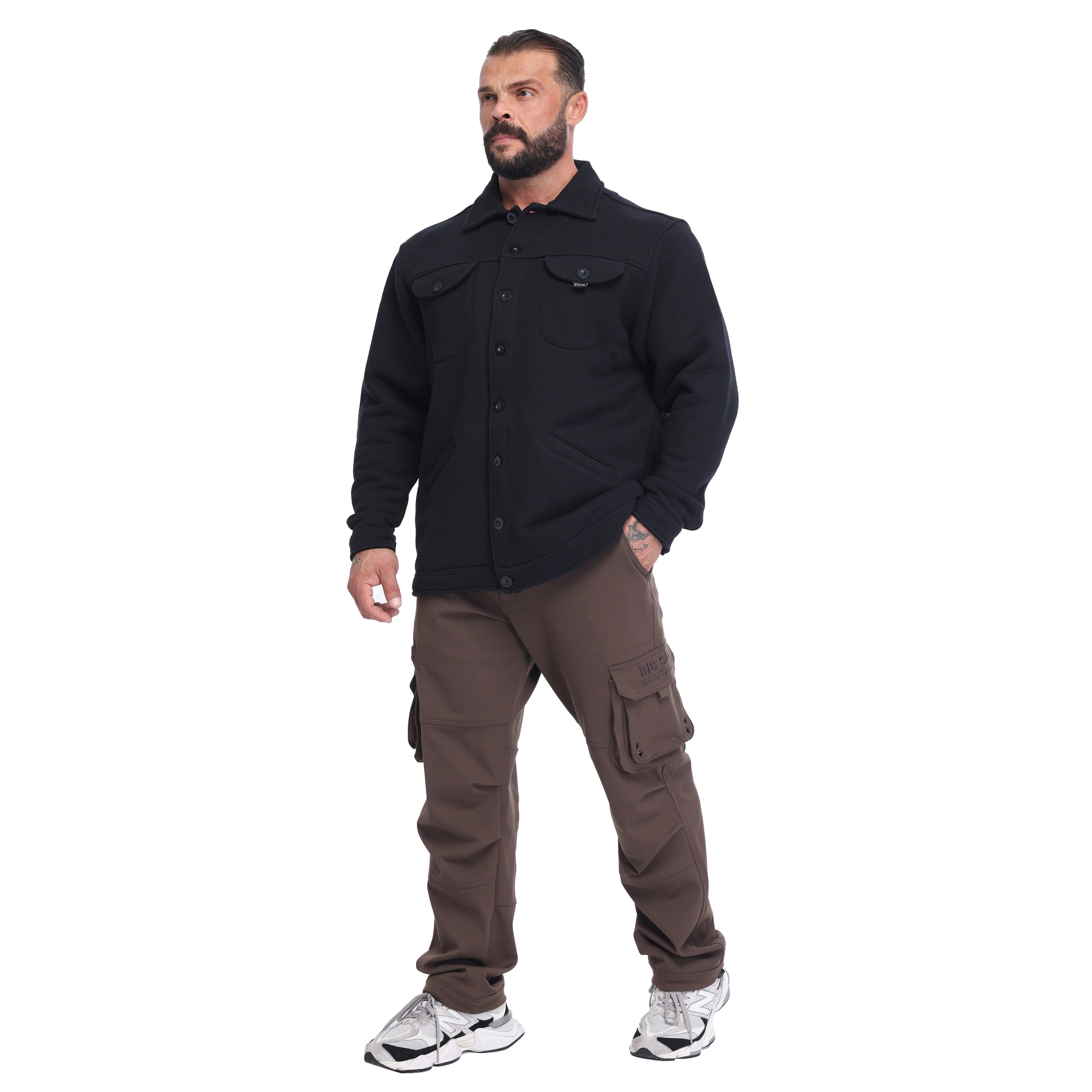 Mens Relaxed-Fit, Technical Fabric Cargo Pants