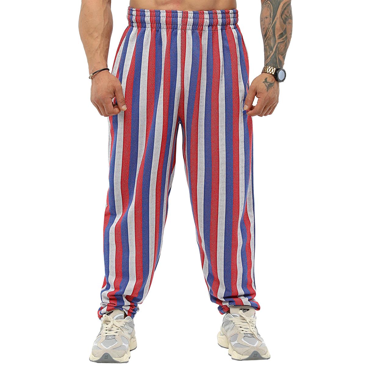 Mens Striped Loose Fit Russian Flag Sweatpants