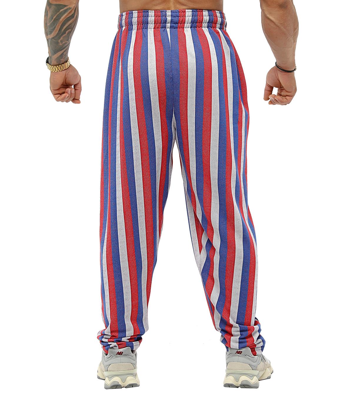 Mens Striped Loose Fit Russian Flag Sweatpants