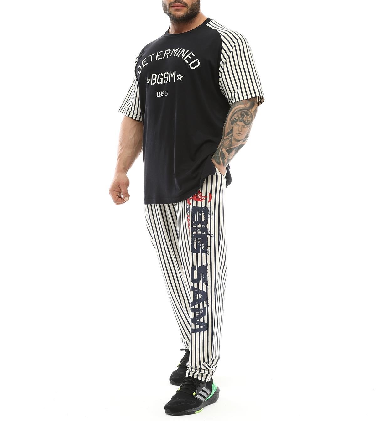 Mens Stripped Exclusive Rag Top T-shirt