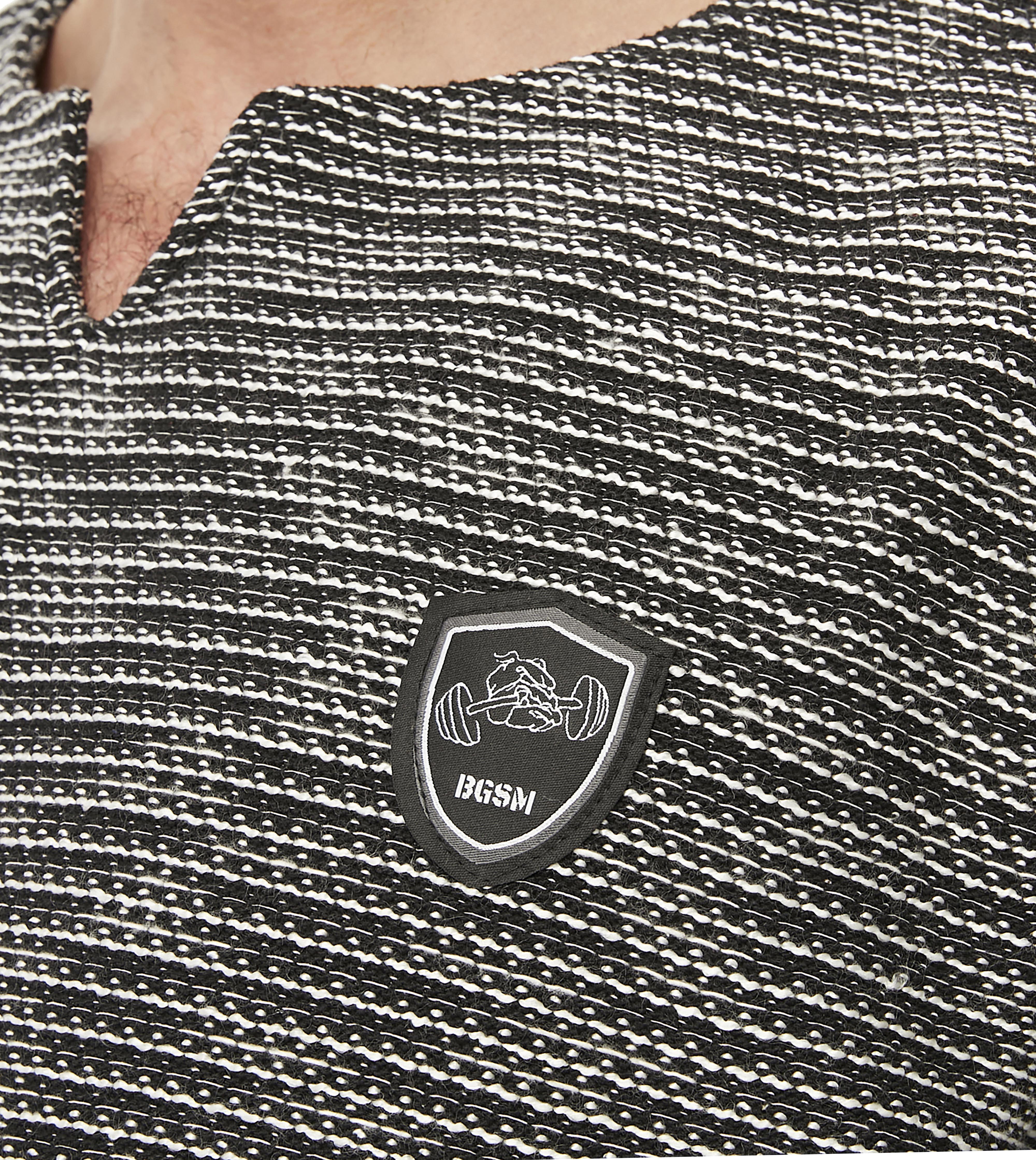 Mens Textured Knitted Oversize Rag Top T-shirt