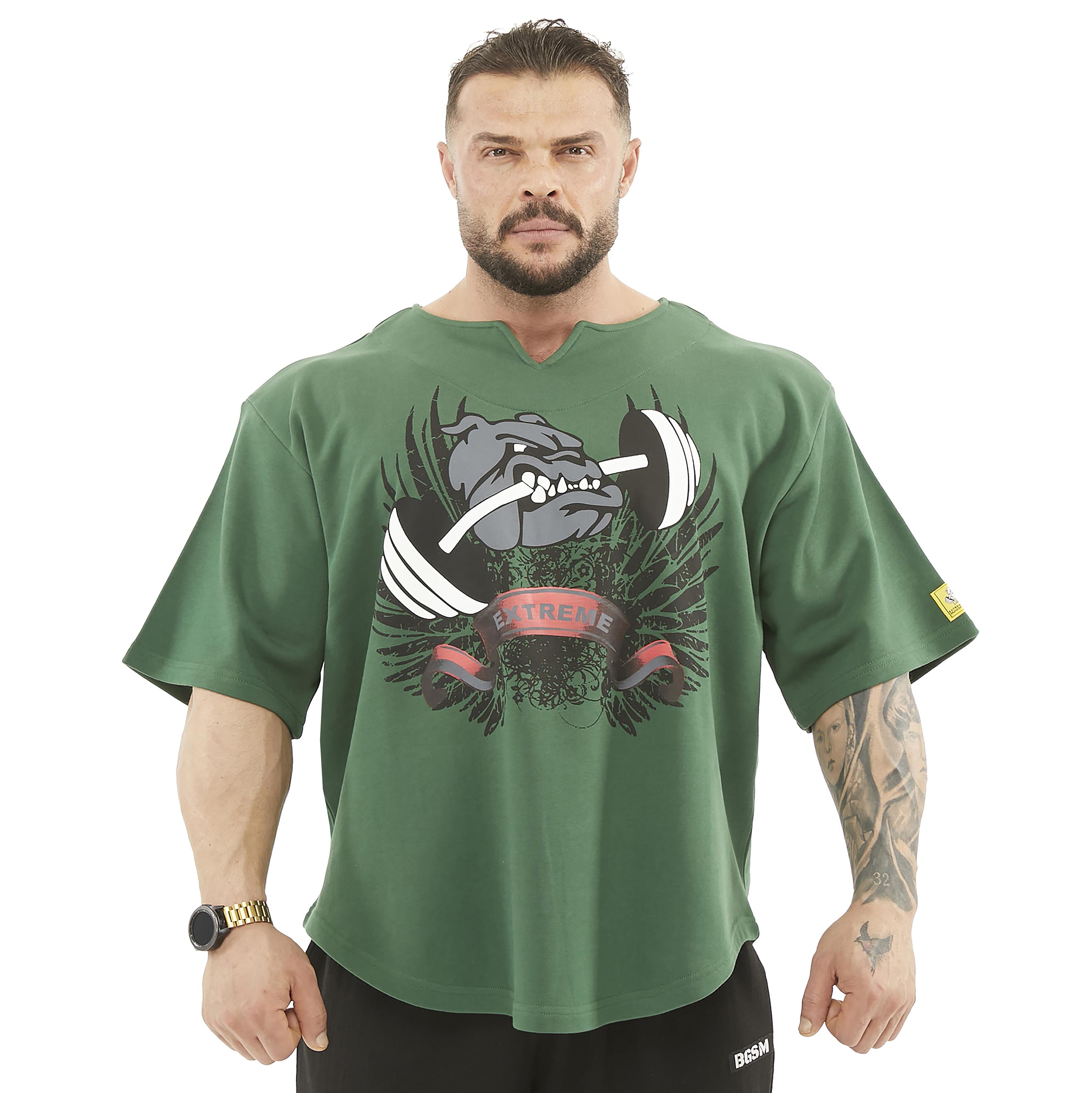 Mens Thick Fabric Wide Cut Rag Top T-shirt 