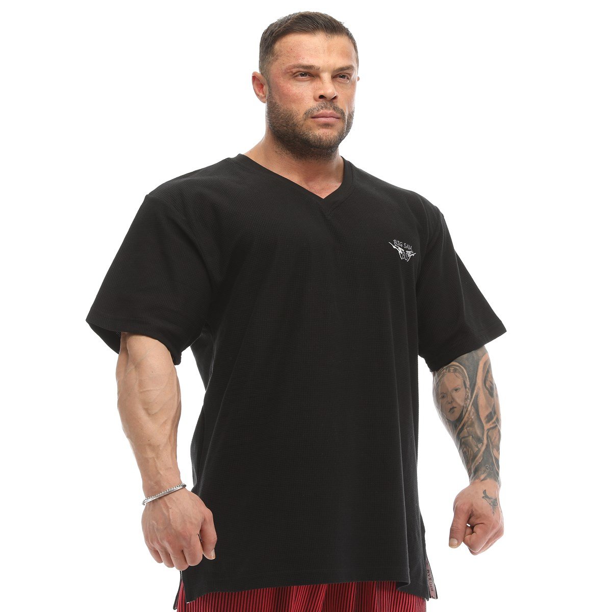 Mens V-Neck Cotton T-shirt