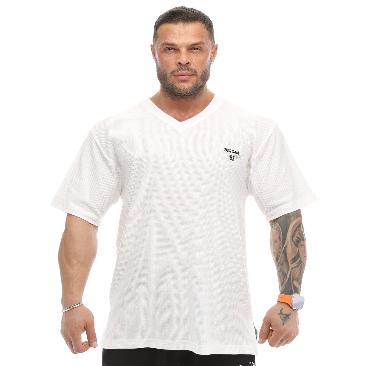 Mens V-Neck Cotton T-shirt