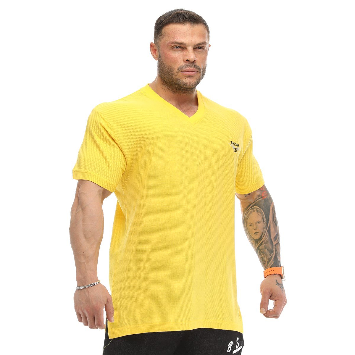 Mens V-Neck Cotton T-shirt