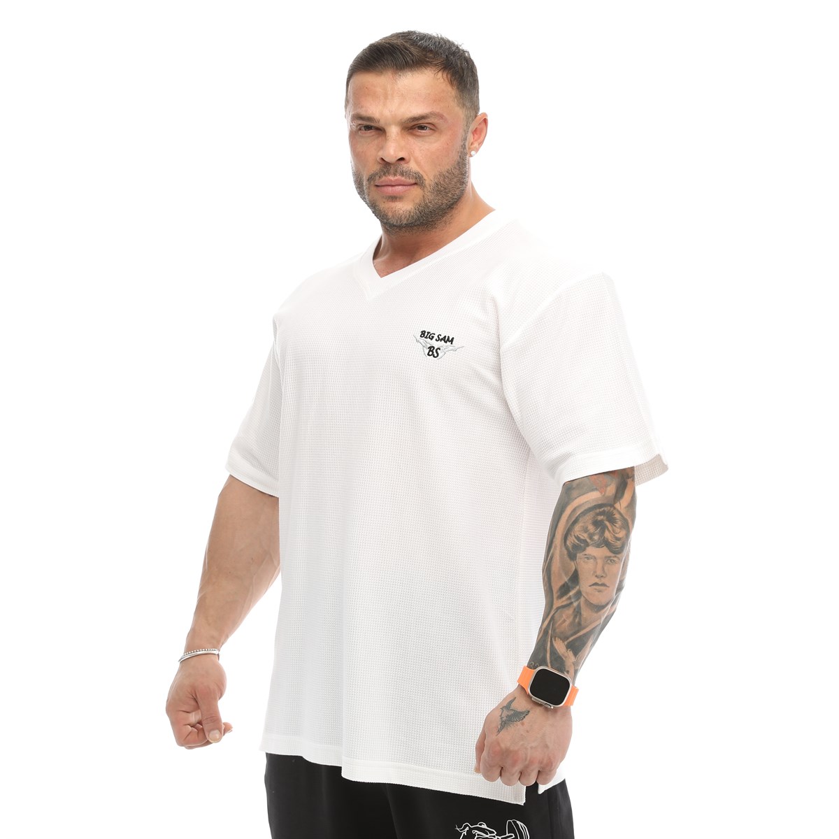 Mens V-Neck Cotton T-shirt