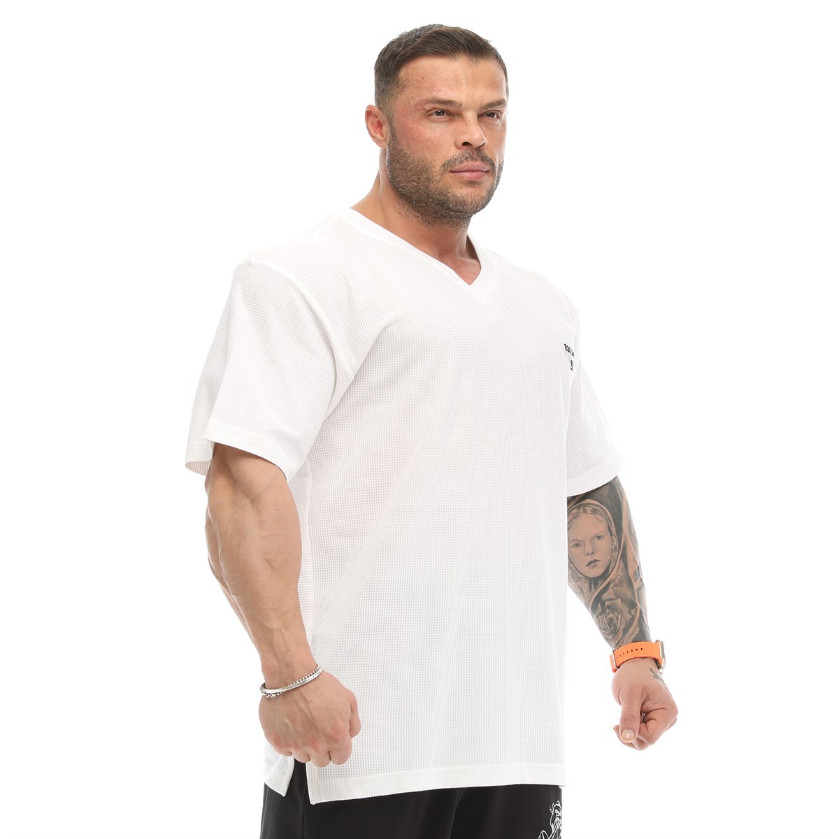 Mens V-Neck Cotton T-shirt