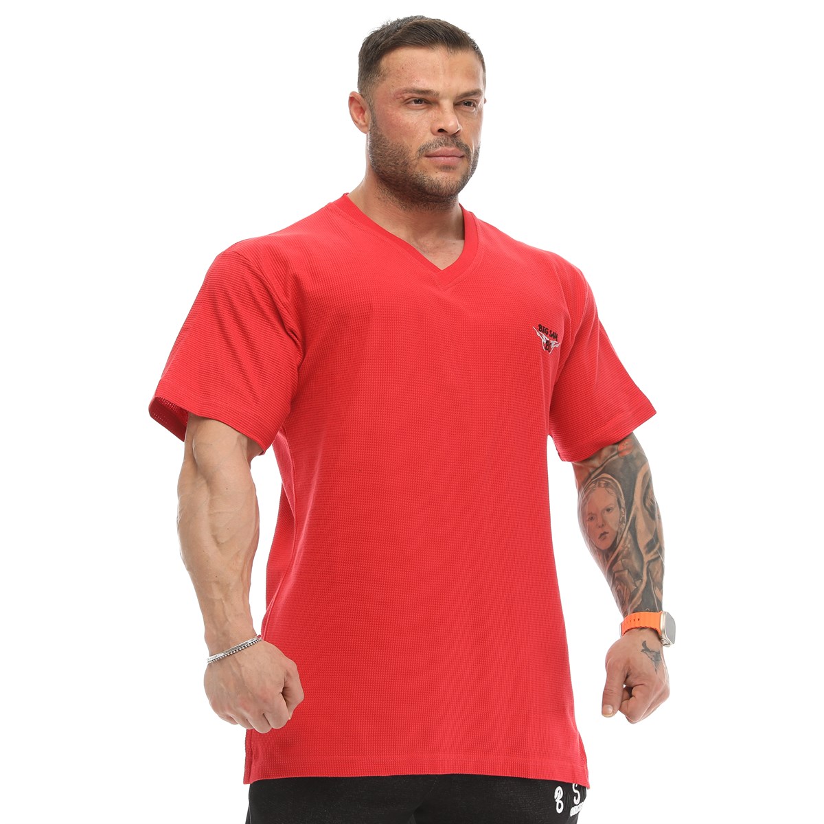 Mens V-Neck Cotton T-shirt