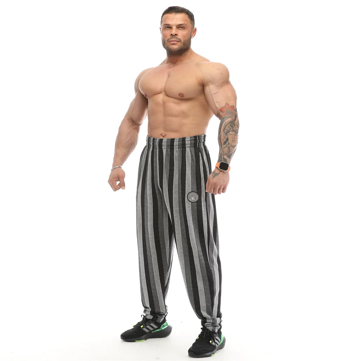 Mens Baggy Sweatpants with Pockets, Oversize Striped Oldschool Trackpants