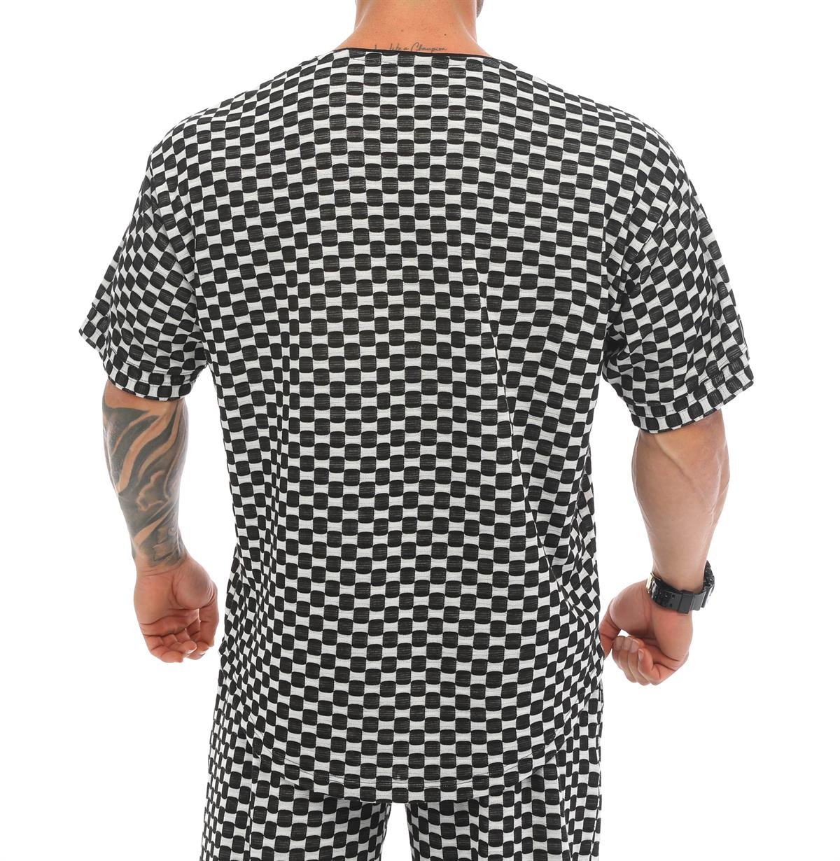 Oversize Plaid Design Rag Top