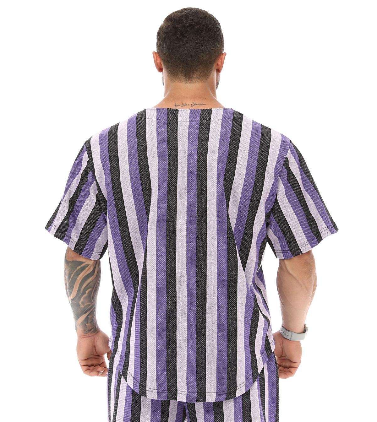 Oversize Striped Rag Top Gym T-shirt