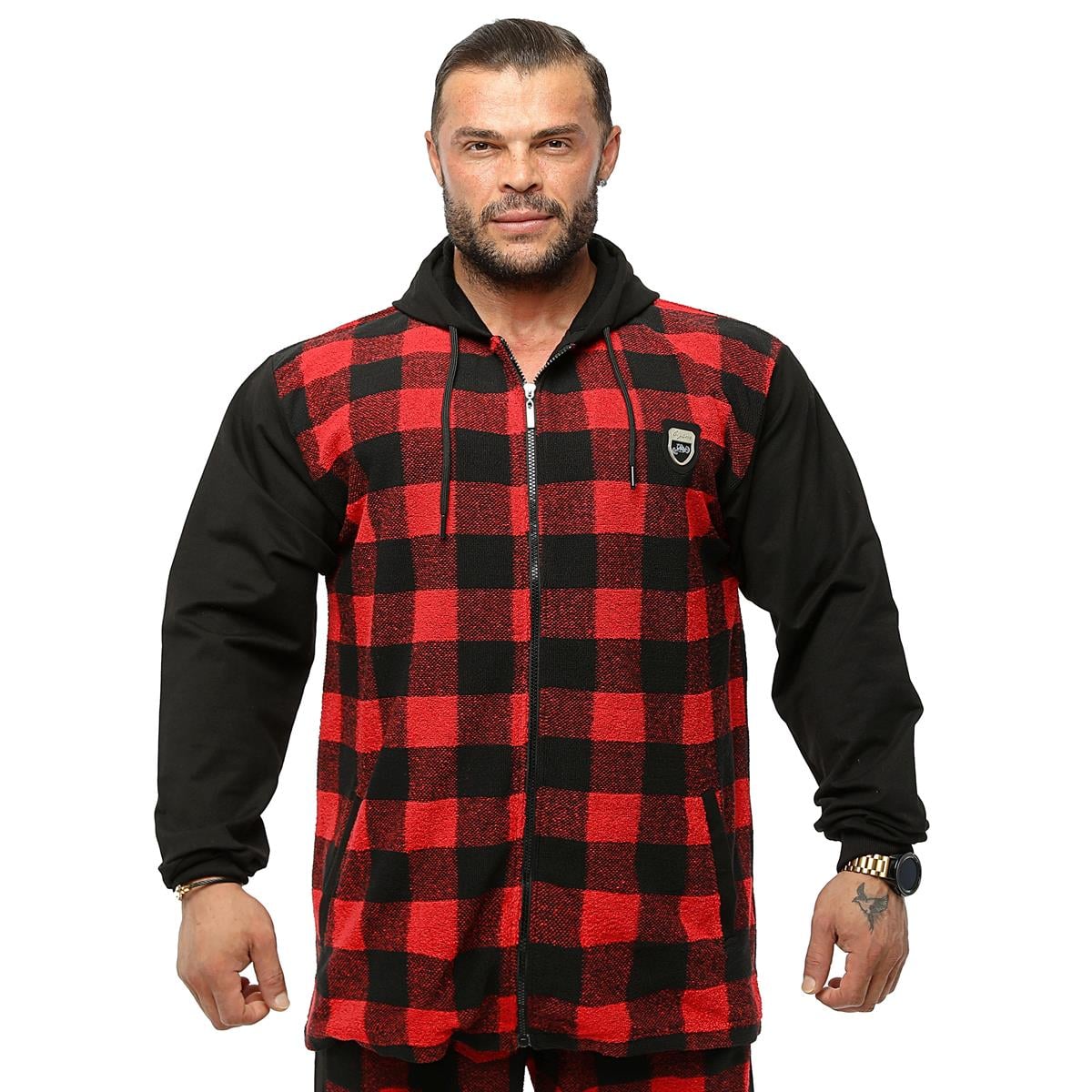 Oversize Towel Hooded Zipper Jacket