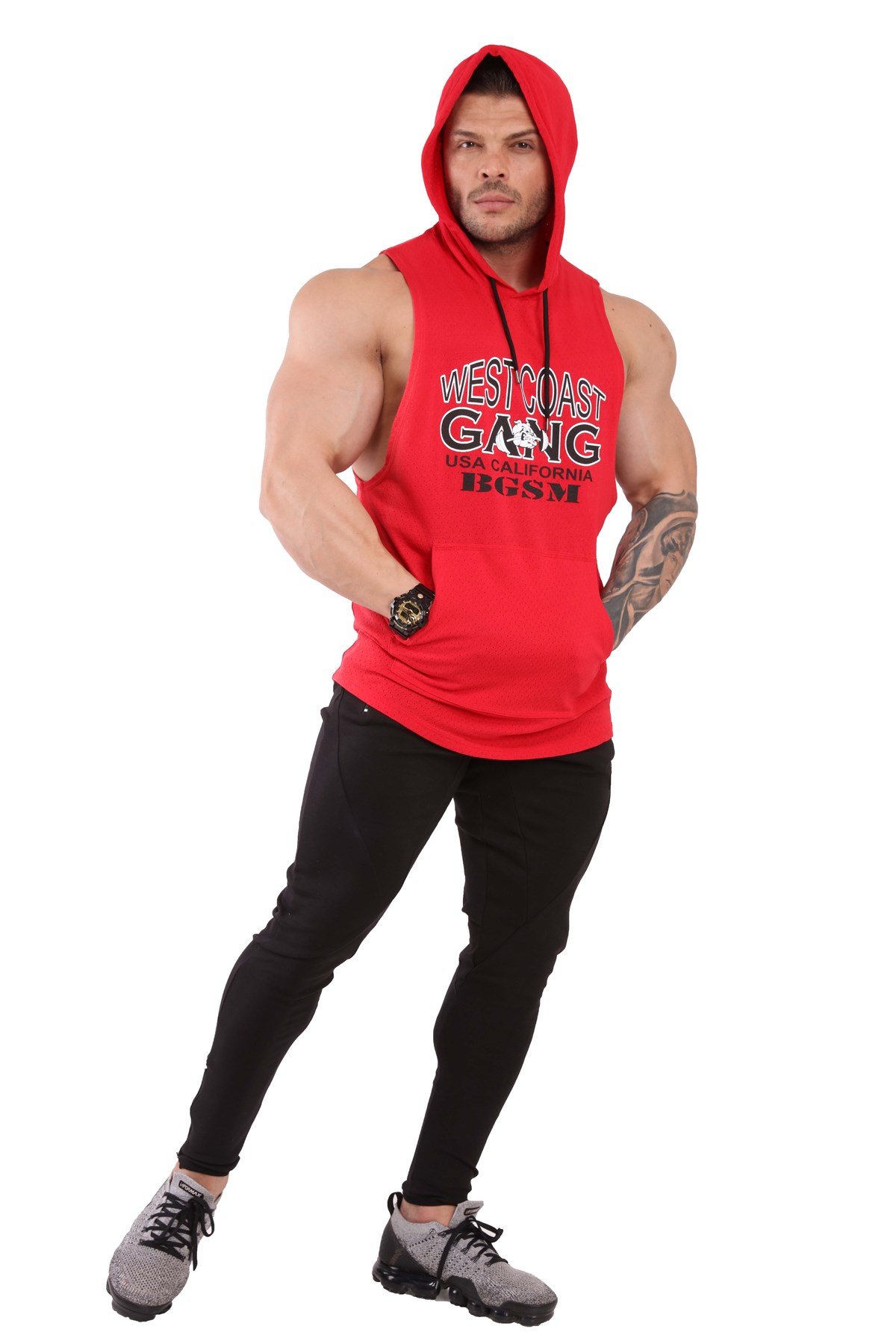 Sleeveless Hoodie Tank Top 2306