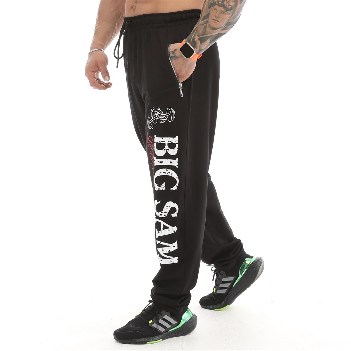 Mens Loose Fit Sweatpants with Zippered Pockets