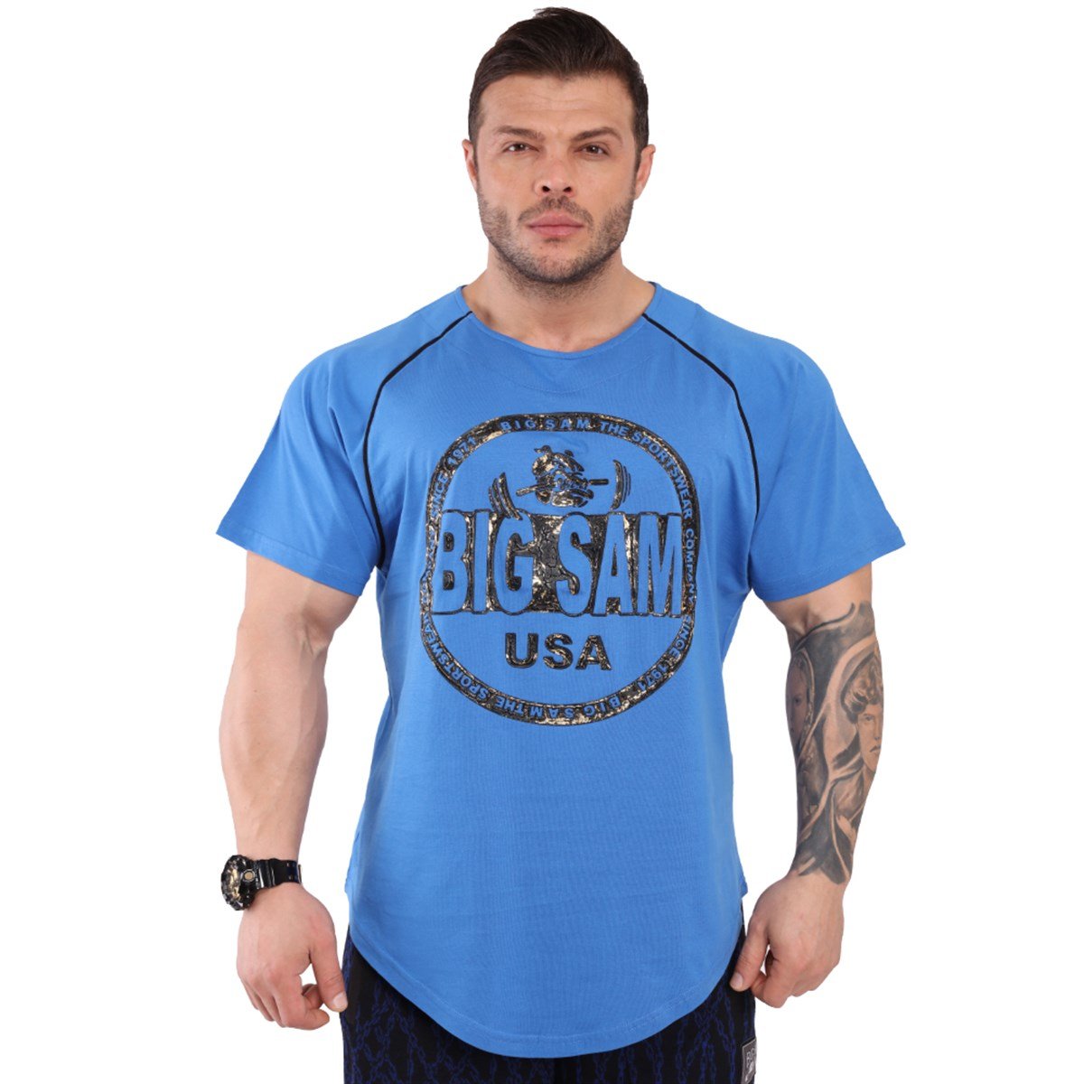 Mens Long Fit Cotton Gym T-shirt
