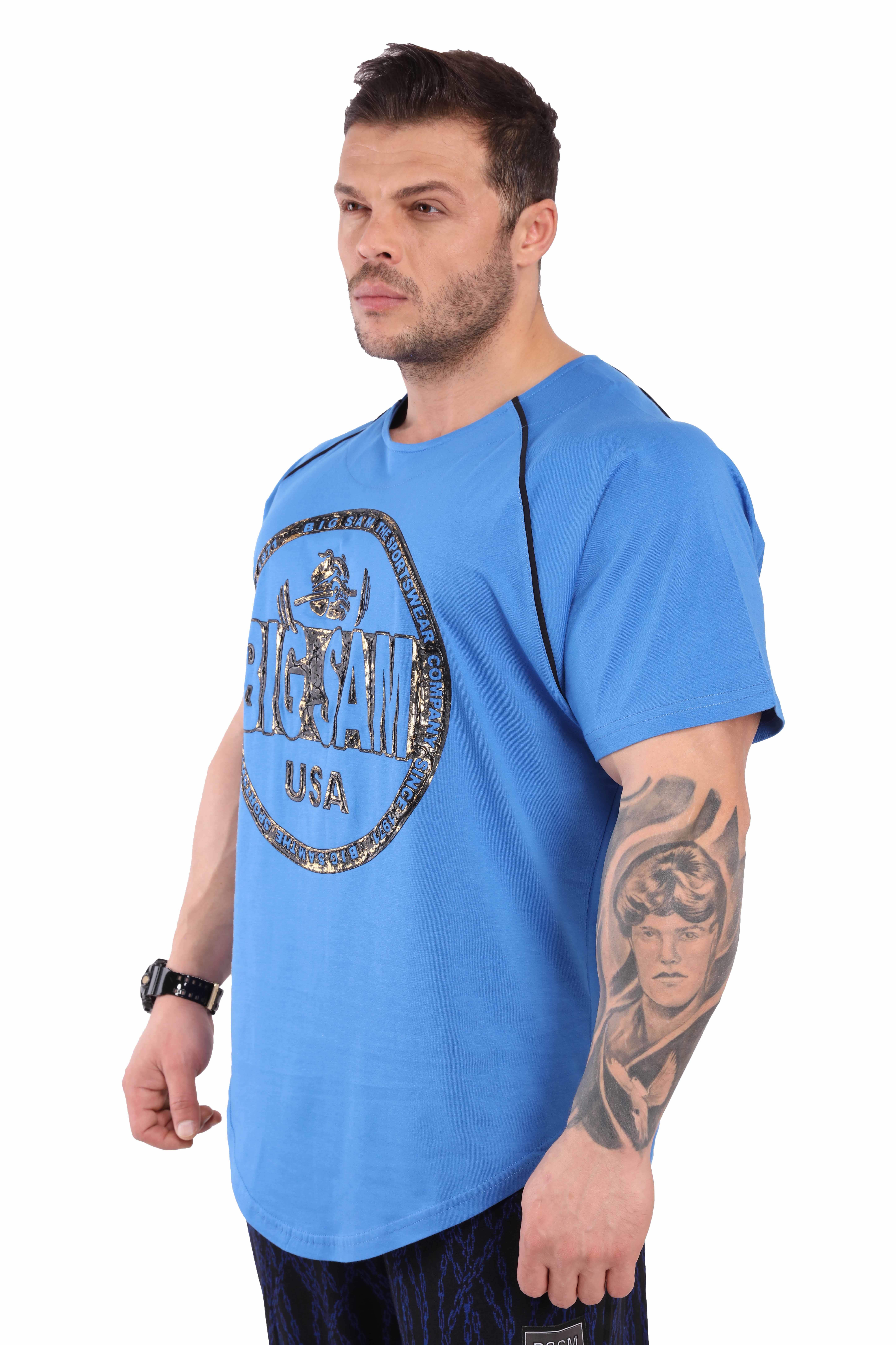 Mens Long Fit Cotton Gym T-shirt
