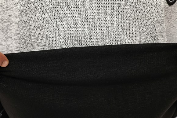 Mens Oversized Heavyweight Rag Top T-Shirt, Textured Fabric, Open V-Neck