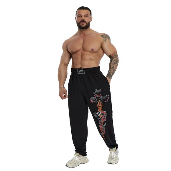 Mens Loose Fit Dragon Sweatpants