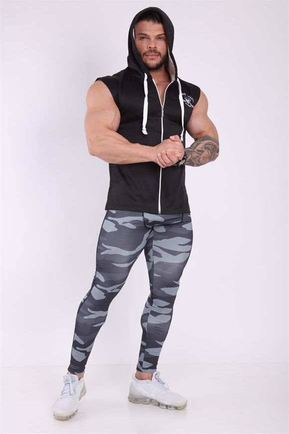 Gym Sleeveless Hooded T-shirt