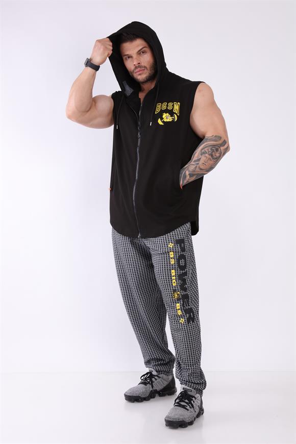 Mens Oversize Hooded Vest with Full Zip