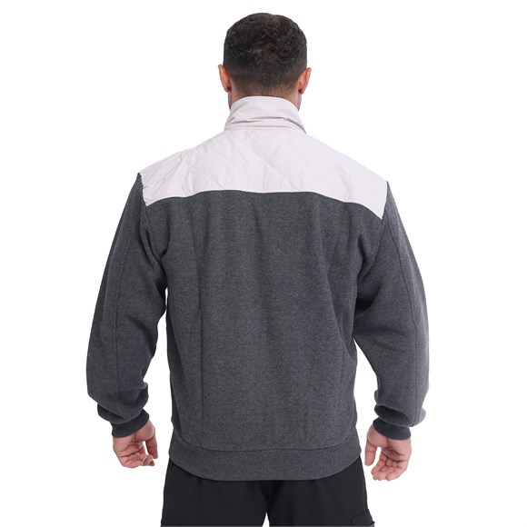 Mens Relaxed-Fit Quilted Full-Zip Athletic Jacket Big Sam 3598