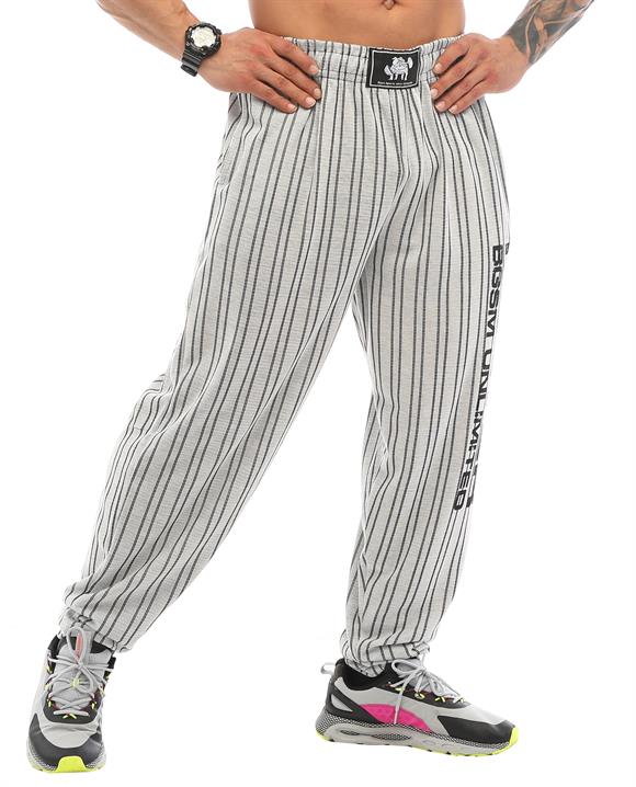 Mens Loose Fit Striped Sweatpants with Pockets