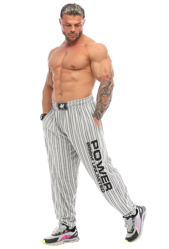 Mens Loose Fit Striped Sweatpants with Pockets