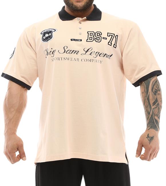 Mens Beige Polo T-shirt
