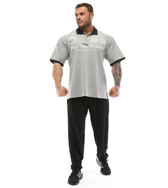 Mens Grey Polo T-shirt