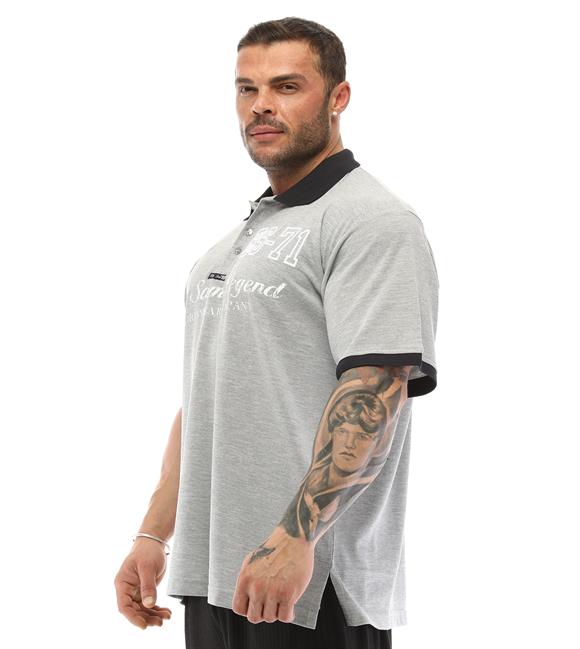 Mens Grey Polo T-shirt