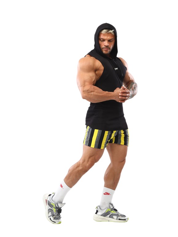 Mens Hooded Sleeveless Gym T-shirt