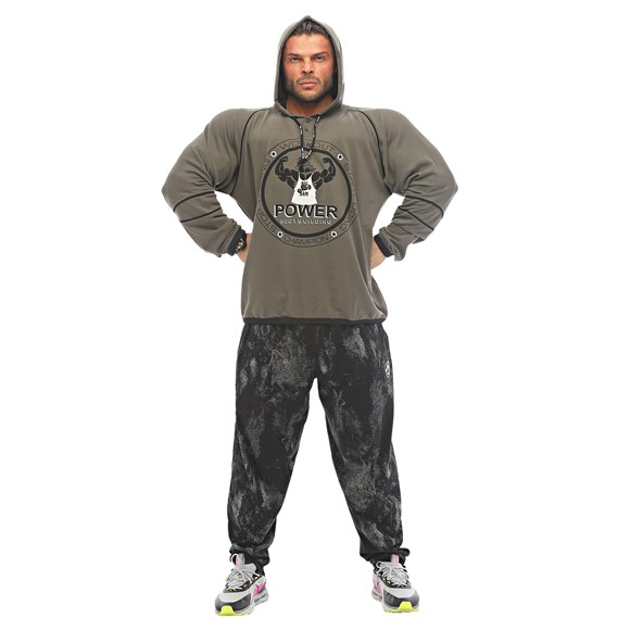 Mens Oversized Cotton-Blend Pullover Hoodie