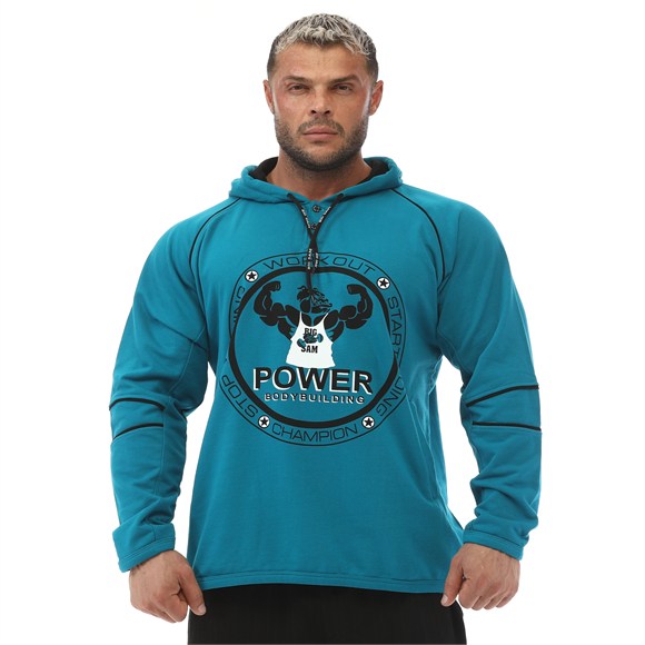 Mens Oversized Cotton-Blend Pullover Hoodie
