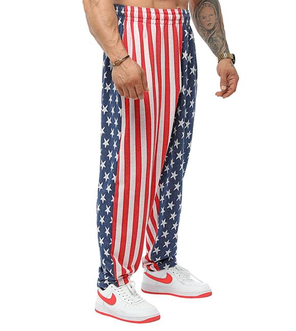 Mens Loose Fit American Flag Sweatpants