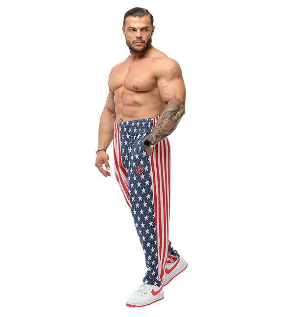 Mens Loose Fit American Flag Sweatpants