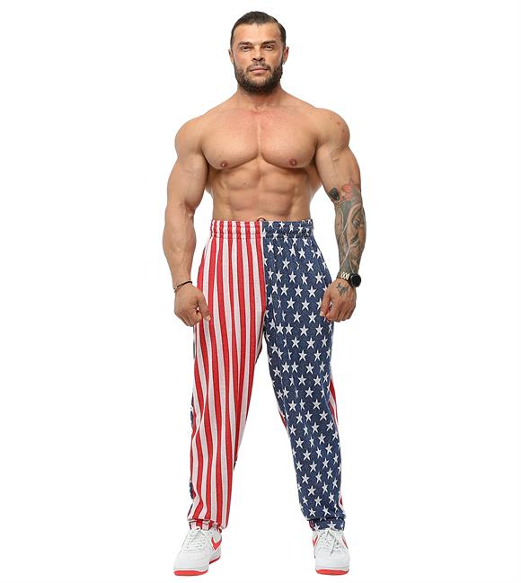 Mens Loose Fit American Flag Sweatpants