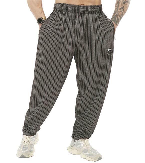Mens Loose Fit Cotton Sweatpants with Zippered Pockets