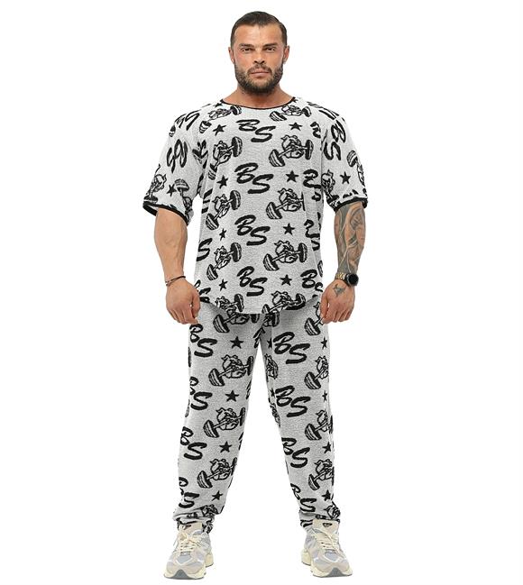 Mens Loose Fit Logo Design Towel Swetpants