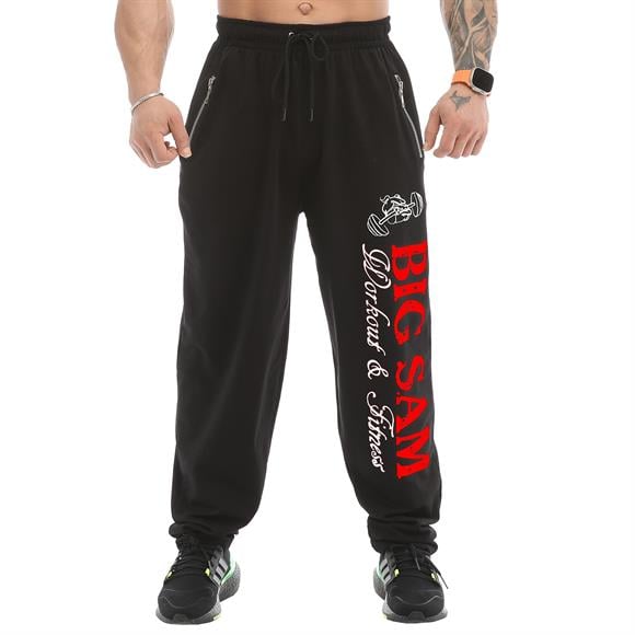Mens Loose Fit Sweatpants with Zippered Pockets