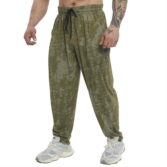 Mens Loose Fit Technical Camo Baggy Pants 