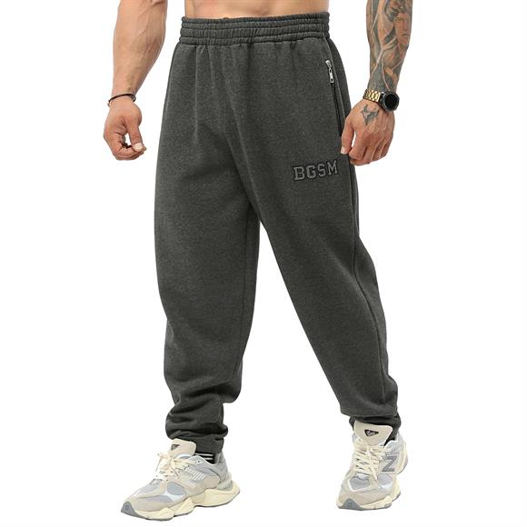 Mens Luxury Winter Sweatpants with Zippered Pockets